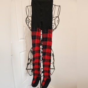 Thick plaid pantyhose‎